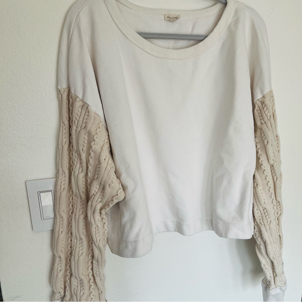 Pilcro Sweater Sleeve Blouse - Picture 2 of 6